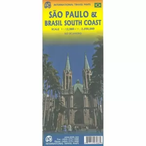 SAO PAULO 1:12.000 & BRASIL SOUTH COAST MAPA 1:2.200.00