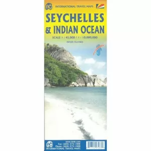 SEYCHELLES MAPA 1:45.000 INDIAN OCEAN 1:10.000.000 -ITMB