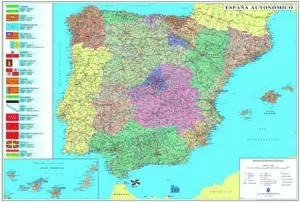 ESPAÑA / PORTUGAL, MAPA MURAL PLASTIFICADO (MICHELIN)