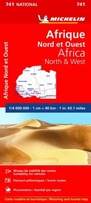 MAPA AFRICA NORTE Y OESTE 1/4 000 000 Nº 741