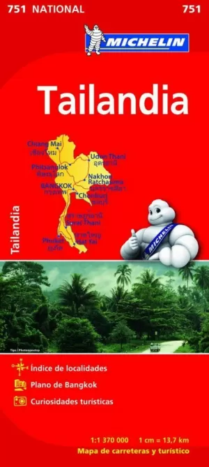 TAILANDIA MAPA 1:1.370.000 2012 Nº 751