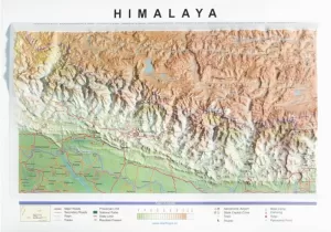 HIMALAYA MAPA EN RELIEVE (42X29)