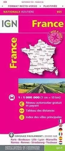 955 FRANCE 2017 1:1.000.000 RECTO-VERSO PLASTIFIEE