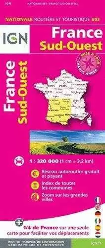 803 FRANCE SUD-OUEST 1:320.000