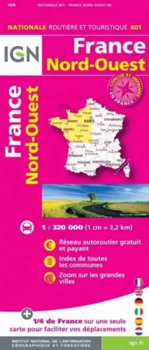 801 FRANCE NORD-OUEST 2020 1:320.000 -IGN
