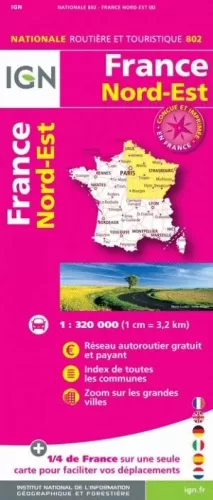 802 FRANCE NORD-EST 2020 1:320.000