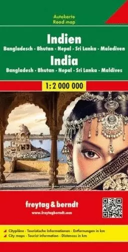 INDIA-NEPAL , MAPA 1:2.500.000