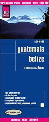 GUATEMALA & BELIZE, MAPA 1:500.000
