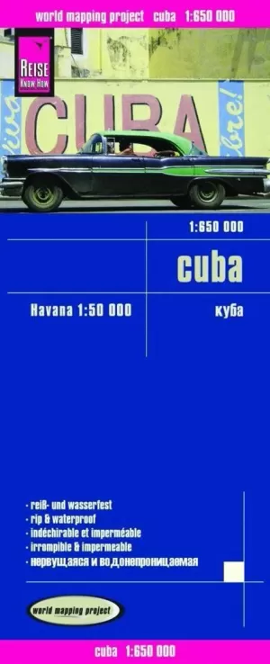 CUBA / HABANA  MAPA 1:650 000 / 1:50 000