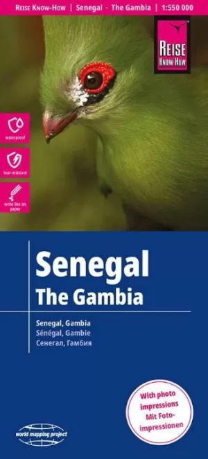 SENEGAL Y GAMBIA, MAPA 1/550.000 (REISE)