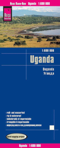 UGANDA, MAPA 1:600.000 IMPERMEABLE
