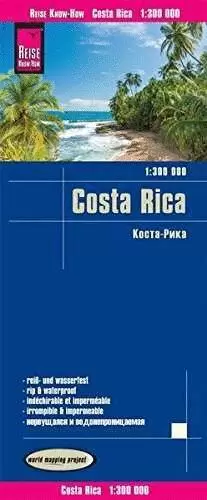 COSTA RICA, MAPA 1:300.000 IMPERMEABLE