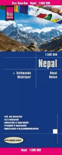 NEPAL, MAPA 1:500.000 IMPERMEABLE