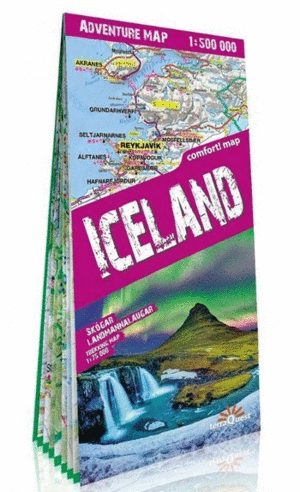 ISLANDIA MAPA 1:500.000 PLASTIFICADO