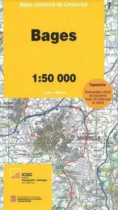 07 BAGES 1:50.000 -MAPA COMARCAL DE CATALUNYA ICGC