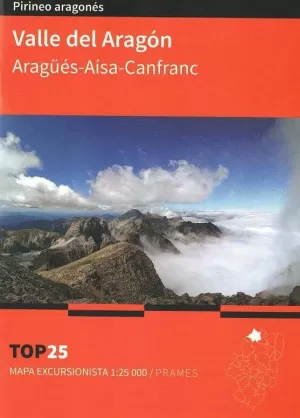 VALLE DEL ARAGÓN. ARAGÜES-AISA-CANFRANC. MAPA TOP 25