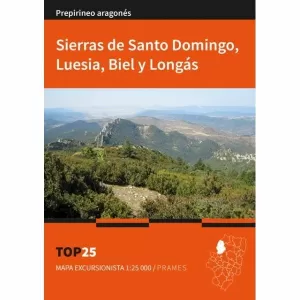 SIERRAS DE SANTO DOMINGO, LUESIA, BIEL Y LONGÁS, MAPA 1/25,000