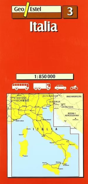 ITALIA, MAPA 1/850.000 (GEOESTEL)